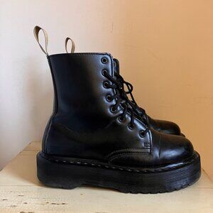 Dr. Martens Black Platform Vegan Boots